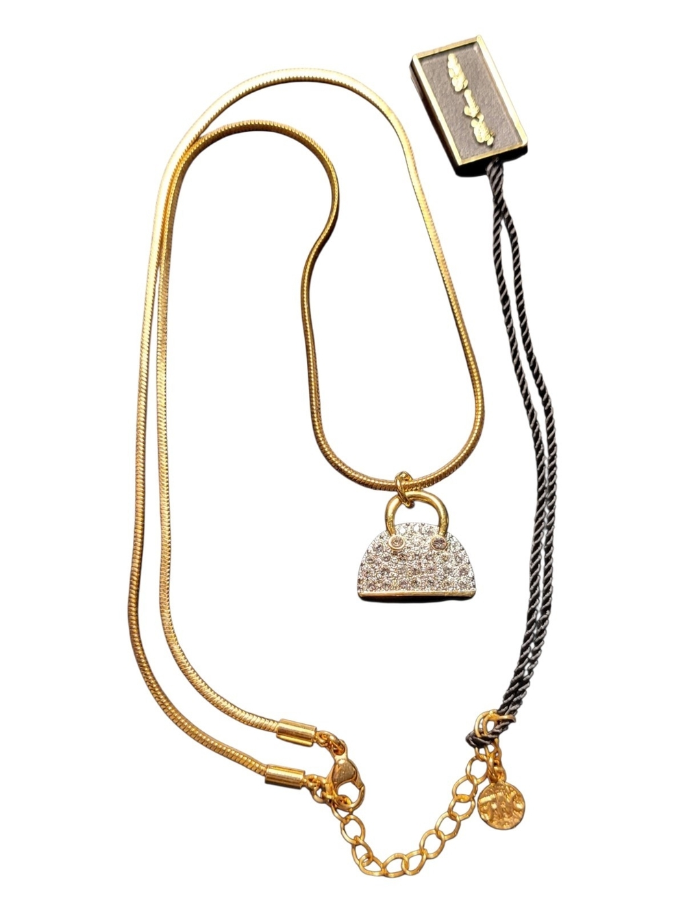 🥳4/$75!🥳 Gold Tone Pavé Handbag Pendant Necklace